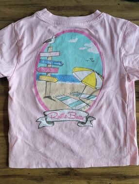 Like New Rufflebutts Toddler Girl 12-24 Months Beach Love Signature Tee Shirt